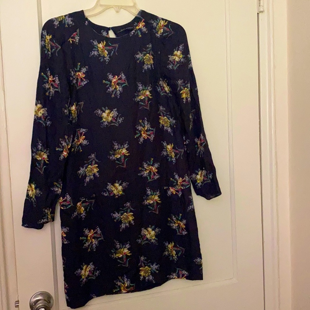 Zara woman floral silk dress size: S